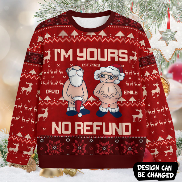 Personalized Gift For Couple Funny Santa Ugly Sweater PP - AV15112210