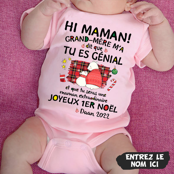 Cadeau Personnalisé Pour Maman Baby Onesie - PP - AV0911223
