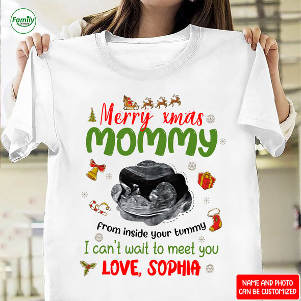 Personalized Gift For Future Mommy I Can't Wait To Meet You Tshirt - PP - AV1310222