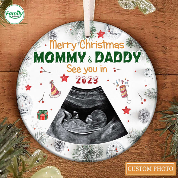 Personalized Gift For Future Mommy & Daddy See You In 2023 Ornament PP - AV0811225
