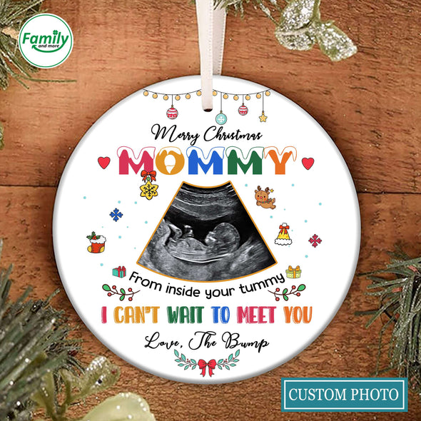 Personalized Gift For Future Mommy I Can't Wait To Meet You Ornament_PP_AV0610223