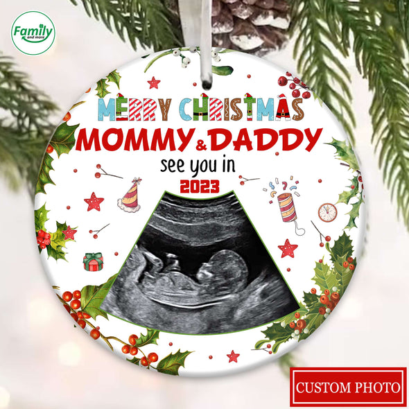 Personalized Gift For Future Mommy & Daddy See You In 2023 Ornament PP - AV09112211