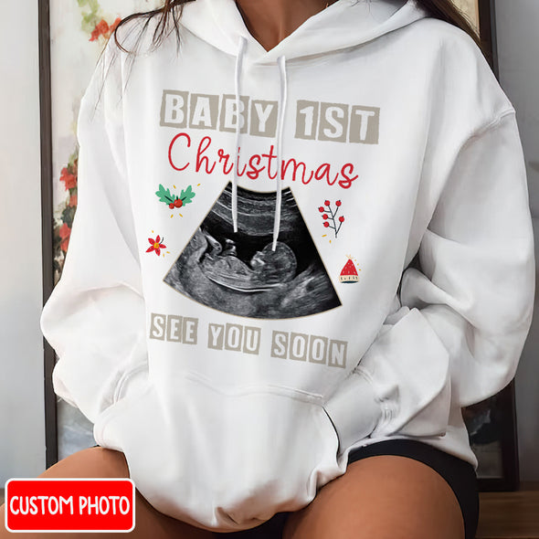 Personalized Gift For Future Mommy Baby's First Christmas T-shirt, Hoodie, Sweatshirt PP - AV1011224
