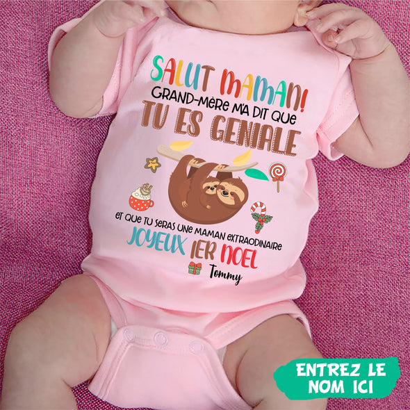 Cadeau Personnalisé Pour Maman Baby Onesie - PP - AV0711224