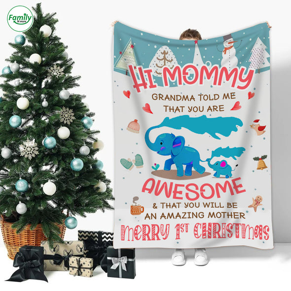 Gift For Future Mommy  Grandma Told Me That You Are Awesome Blanket - PP - AV1210222