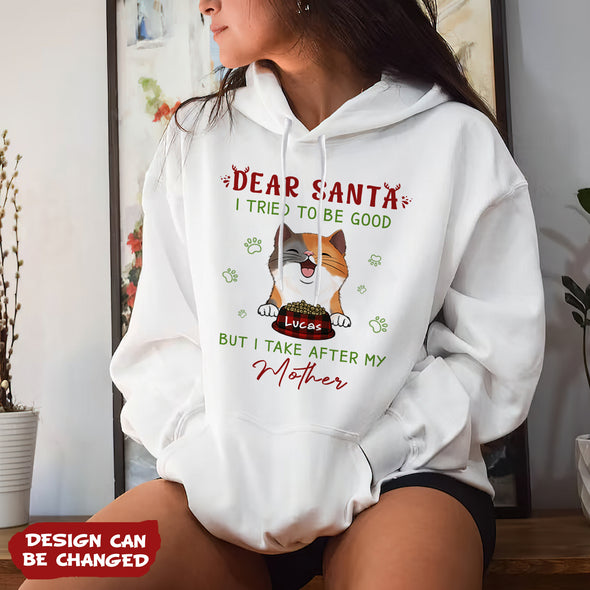 Personalized Gift For Cat Lovers Dear Santa I Tried To Be Good T-shirt, Hoodie, Sweatshirt PP-AV2211228