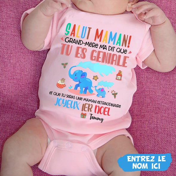 Cadeau Personnalisé Pour Maman Baby Onesie - PP- AV0811222