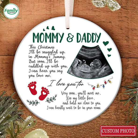 Personalized Gift For Future Daddy & Mommy I Love You Too Ornament_PP_AV0311222
