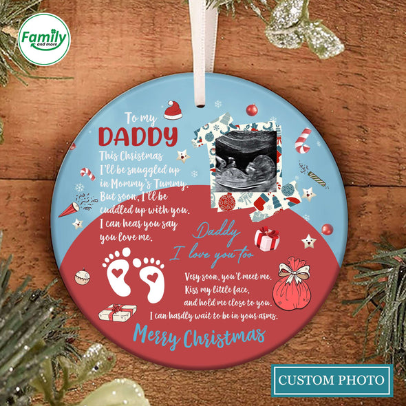 Personalized Gift For Future Daddy Very Soon You'll Meet Me Ornament PP - AV0510221