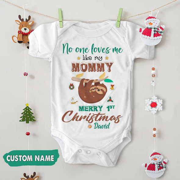 Personalized Gift For Mommy No One Loves Me Like My Mommy Baby Onesie - PP - AV2110221