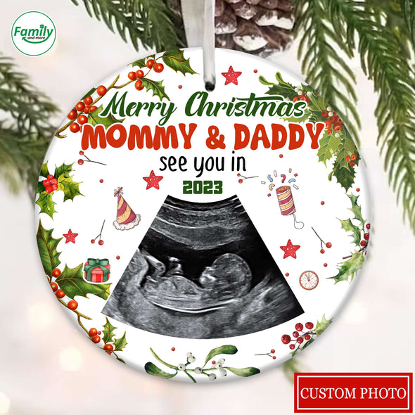 Personalized Gift For Future Mommy & Daddy See You In 2023 Ornament PP - AV09112212