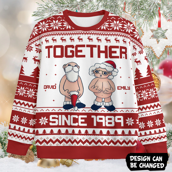 Personalized Gift For Couple Together Since Ugly Sweater PP - AV1611222