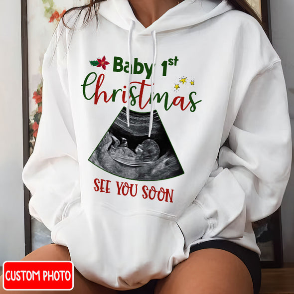 Personalized Gift For Future Mommy Baby's First Christmas T-shirt, Hoodie, Sweatshirt PP - AV1011222