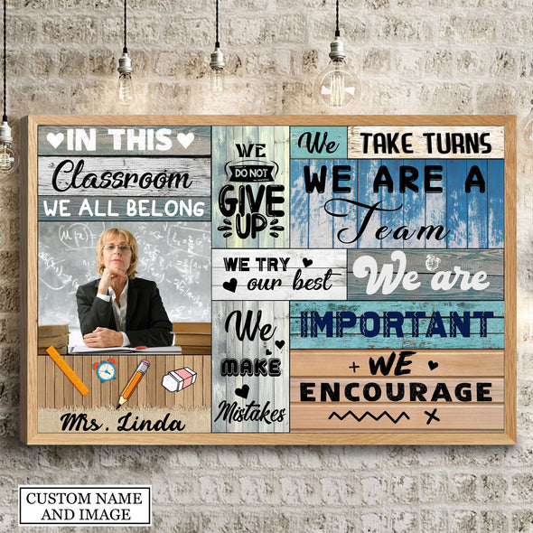 In This Classroom We All Belong Canvas - PP - AV0607223