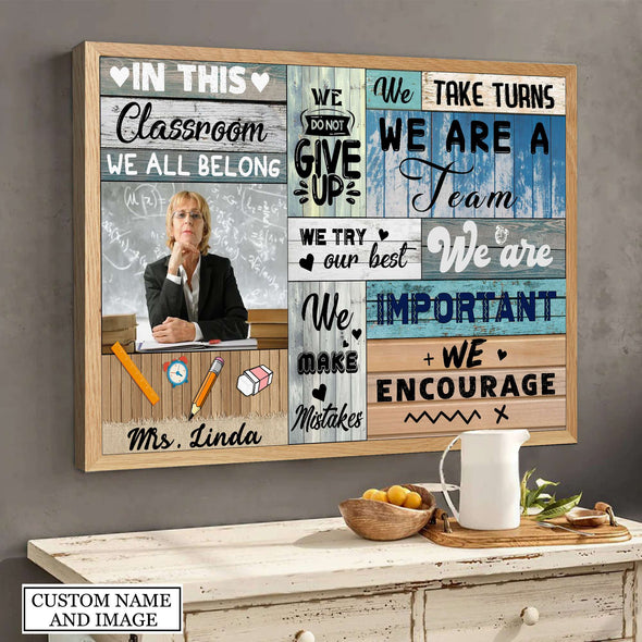 In This Classroom We All Belong Canvas - PP - AV0607223