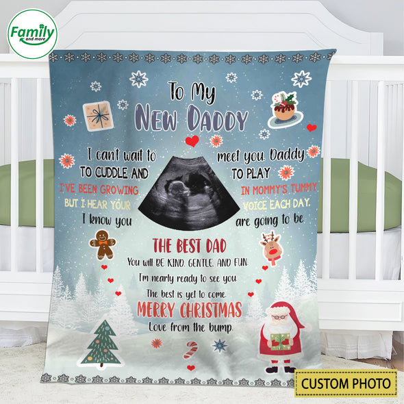 Personalized Gift For Future Daddy I Can't Wait To Meet You Daddy Blanket - NT - HB2209221