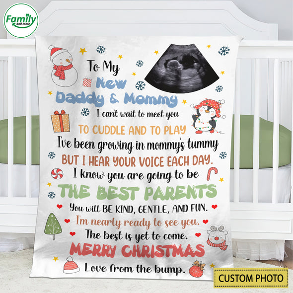 Personalized Gift For Future Daddy & Mommy I Can't Wait To Meet You Blanket - NT - HB2109223