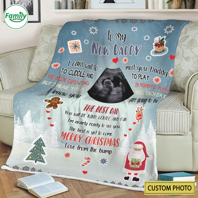 Personalized Gift For Future Daddy I Can't Wait To Meet You Daddy Blanket - NT - HB2209221