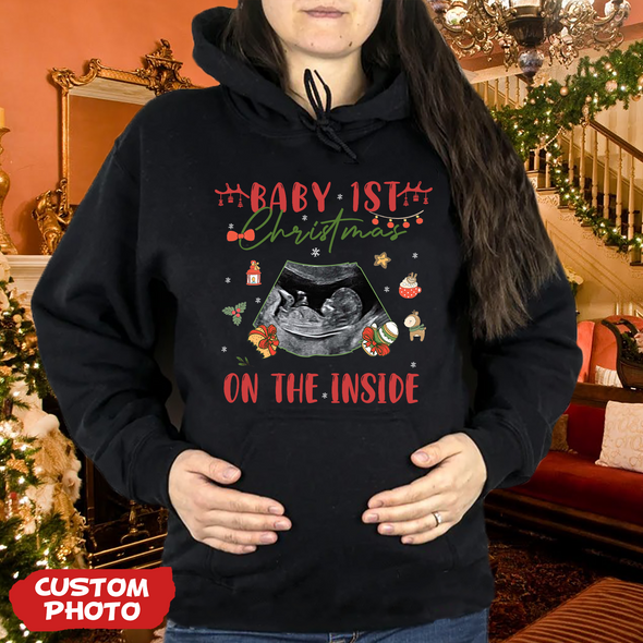 Personalized Gift For Future Mommy Baby 1st Christmas T-shirt, Hoodie, Sweatshirt PP-AV1711222