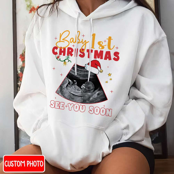 Personalized Gift For Future Mommy Baby's First Christmas T-shirt, Hoodie, Sweatshirt PP - AV1011226
