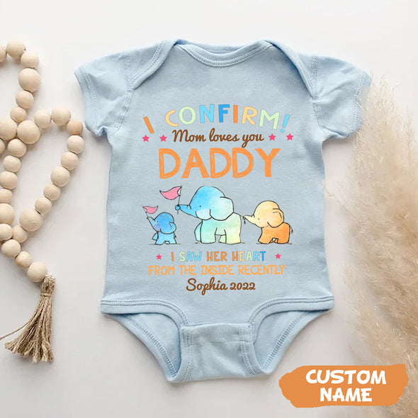 Gift For Future Daddy Mom Loves You Onesie - PP -AV08112210