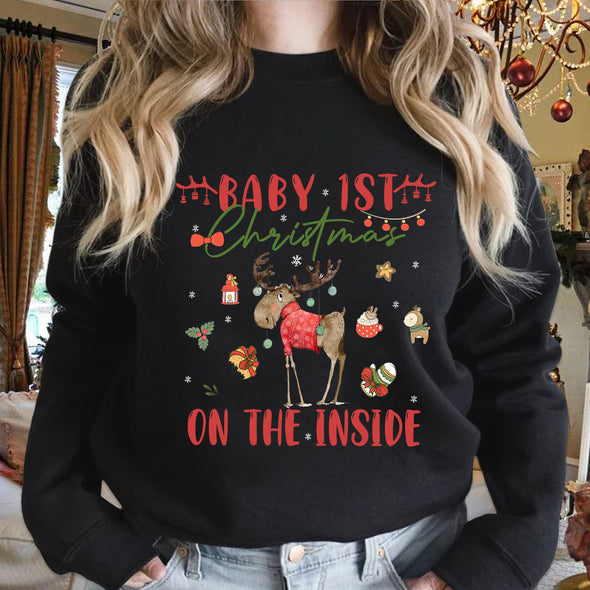 Gift For Mommy Baby 1ST Christmas T-shirt, Hoodie, Sweatshirt PP-AV0212221