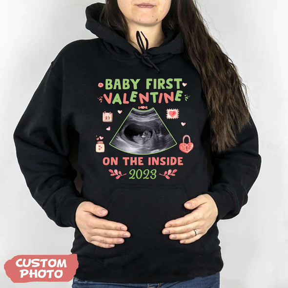 Gift For Future Mommy Baby First Valentine T-shirt, Hoodie, Sweatshirt PP-AV0712222