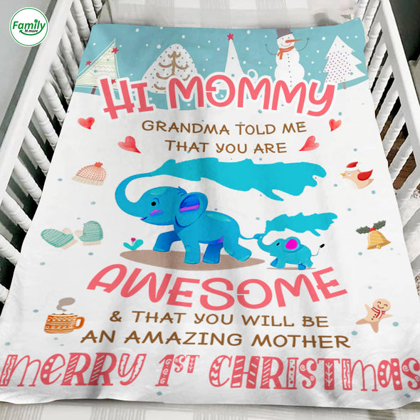 Gift For Future Mommy  Grandma Told Me That You Are Awesome Blanket - PP - AV1210222