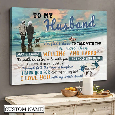 Gift For Husband I Love You With My Whole Heart Framed Canvas PP - AV1307224