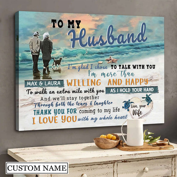 Gift For Husband I Love You With My Whole Heart Framed Canvas PP - AV1307224