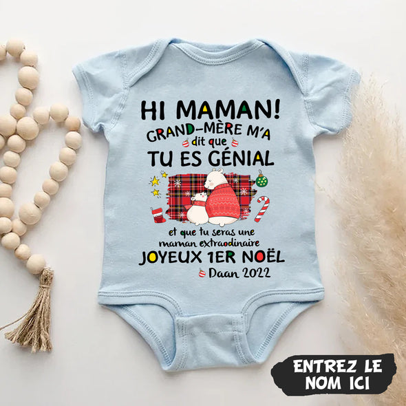 Cadeau Personnalisé Pour Maman Baby Onesie - PP - AV0911223