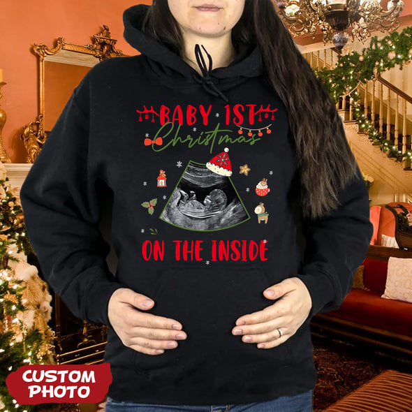 Personalized Gift For Future Mommy Baby 1ST Christmas T-shirt, Hoodie, Sweatshirt PP-AV2811224
