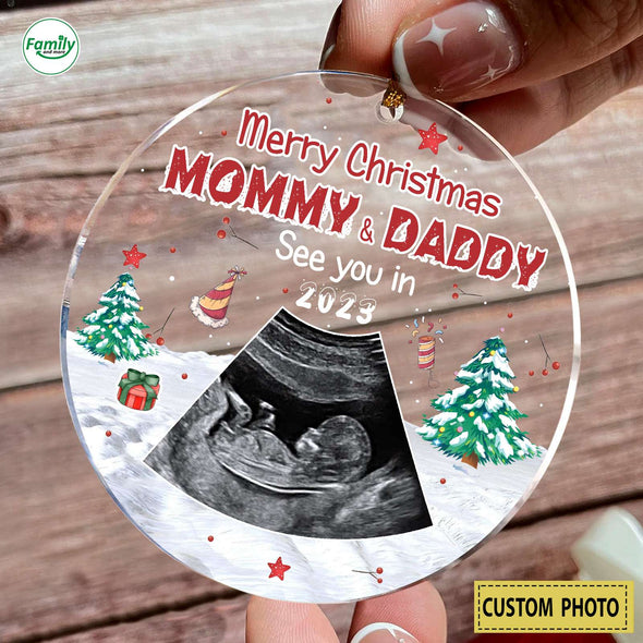 Personalized Gift For Future Mommy & Daddy See You In 2023 Ornament PP - AV09112213