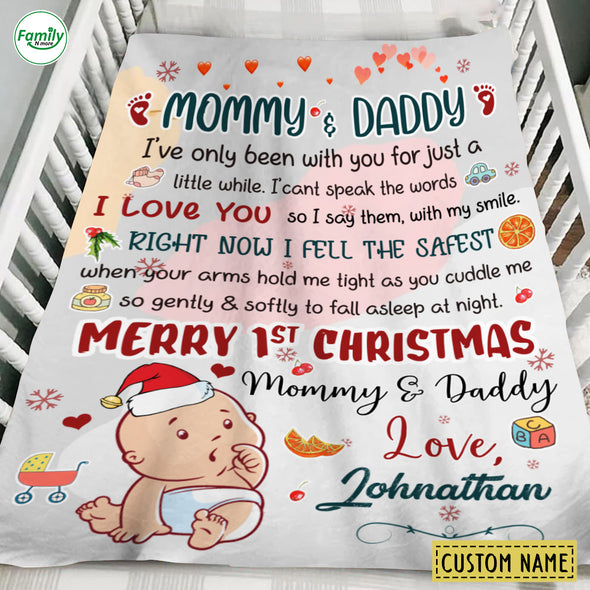 Personalized Gift For Future Daddy & Mommy Right Now I Feel The Safest Blanket - PP - AV0211221