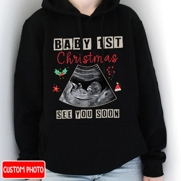 Personalized Gift For Future Mommy Baby's First Christmas T-shirt, Hoodie, Sweatshirt PP - AV1011224