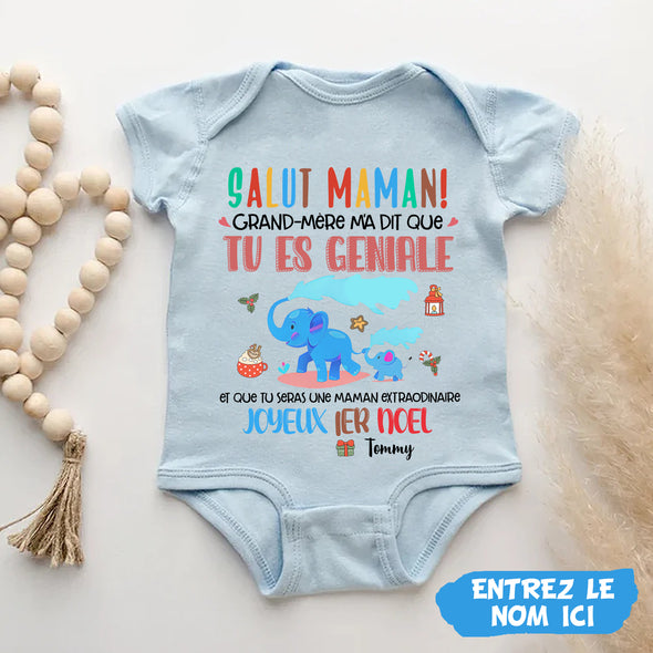 Cadeau Personnalisé Pour Maman Baby Onesie - PP- AV0811222