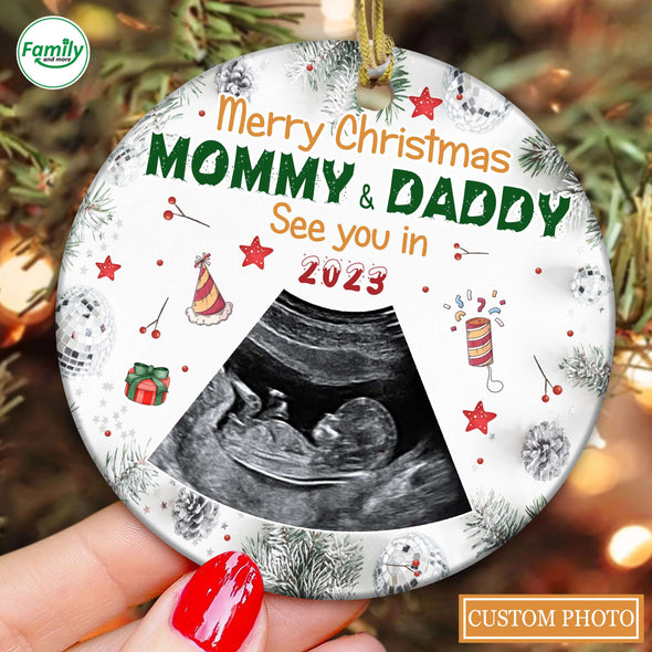 Personalized Gift For Future Mommy & Daddy See You In 2023 Ornament PP - AV0811225