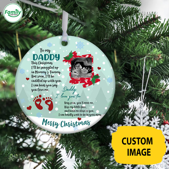 Personalized Gift Of Future Daddy I Love You Too Christmas Ornament_PP_AV1909222