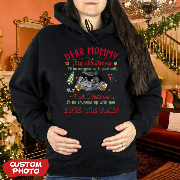 Personalized Gift For Future Mommy This Christmas I'll Be Snuggled Up In Your Belly T-shirt, Hoodie, Sweatshirt-PP-AV1511225