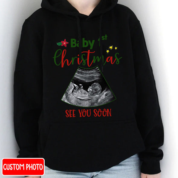 Personalized Gift For Future Mommy Baby's First Christmas T-shirt, Hoodie, Sweatshirt PP - AV1011222