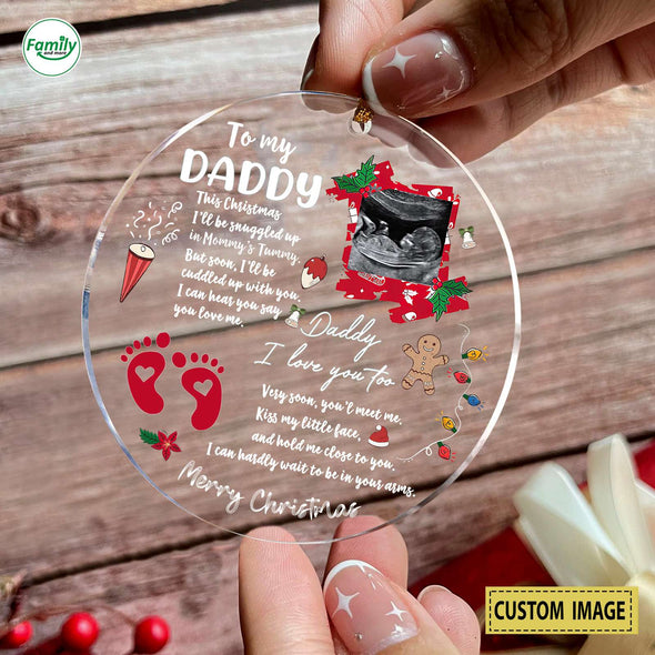 Personalized Gift For Future Daddy I Can Hear You Say You Love Me Ornament PP - AV1310224