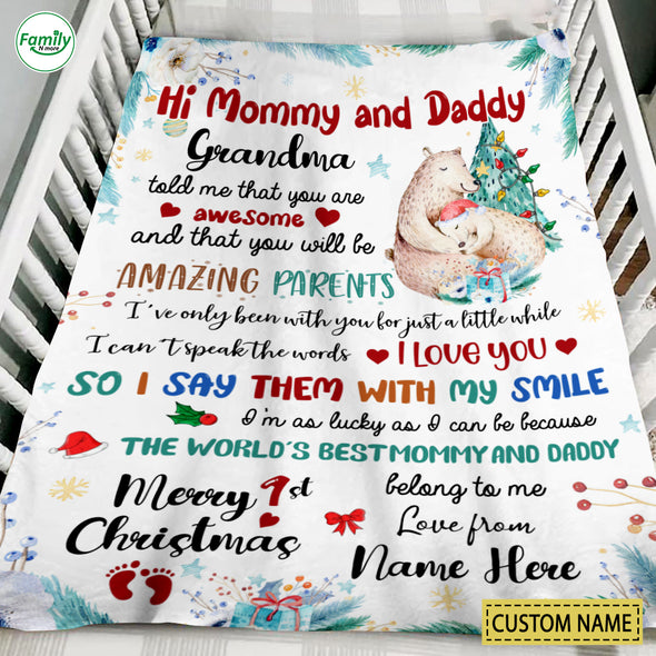 Personalized Gift For Future Daddy & Mommy I Love You Blanket - PP - AV1710225