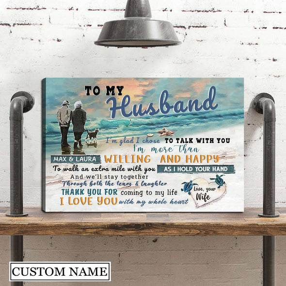 Gift For Husband I Love You With My Whole Heart Framed Canvas PP - AV1307224