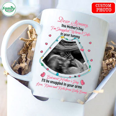 Personalized Gift For Moms Snuggled In Your Arms Mug
