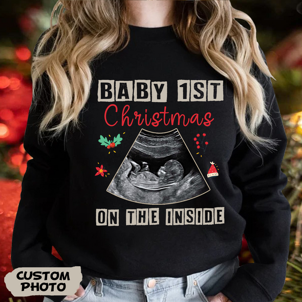 Personalized Gift For Future Mommy Baby's First Christmas T-shirt, Hoodie, Sweatshirt-PP-AV1511221
