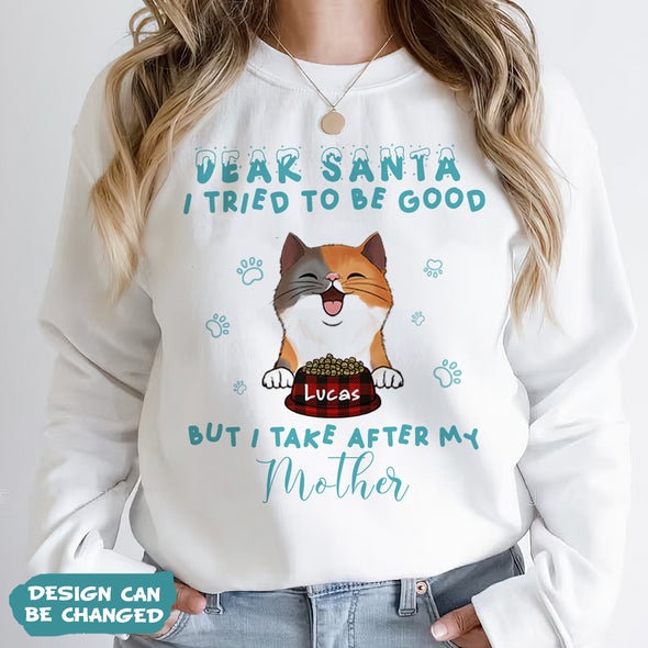 Personalized Gift For Cat Lovers Dear Santa I Tried To Be Good T-shirt, Hoodie, Sweatshirt PP-AV2211229