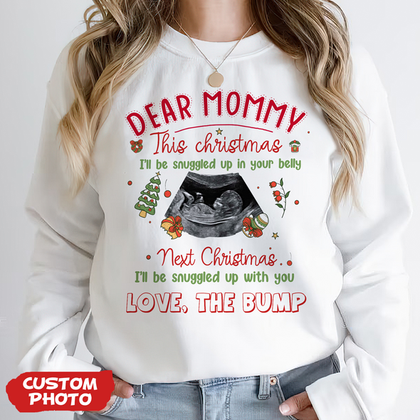 Personalized Gift For Future Mommy This Christmas I'll Be Snuggled Up In Your Belly T-shirt, Hoodie, Sweatshirt-PP-AV1511225