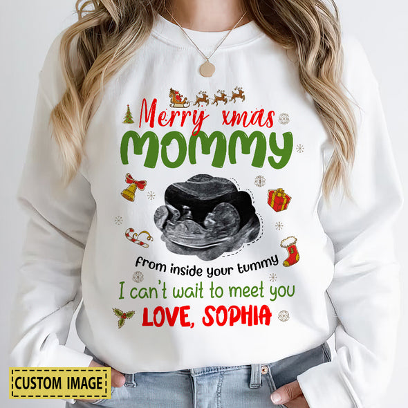 Personalized Gift For Future Mommy Merry Xmas Shirt-PP-AV2410221