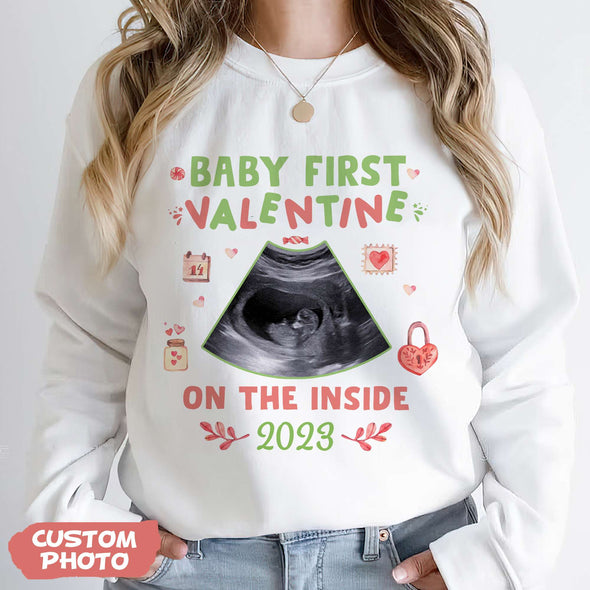 Gift For Future Mommy Baby First Valentine T-shirt, Hoodie, Sweatshirt PP-AV0712222