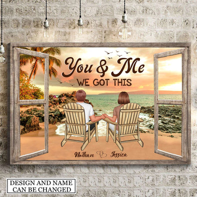 Gift For Couple You And Me We Got This Framed Canvas - PP - AV2007225